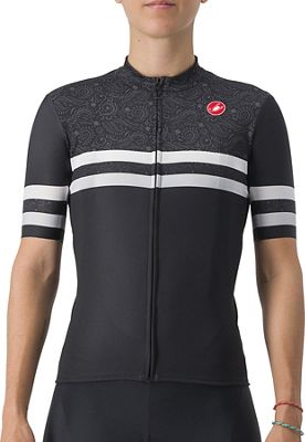 Castelli Women's Moda Squadra Jersey SS22 - Moda Black-Grey-White - M}, Moda Black-Grey-White