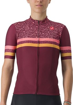 Castelli Women's Moda Squadra Jersey SS22 - Moda Bordeaux-Pink - S}, Moda Bordeaux-Pink