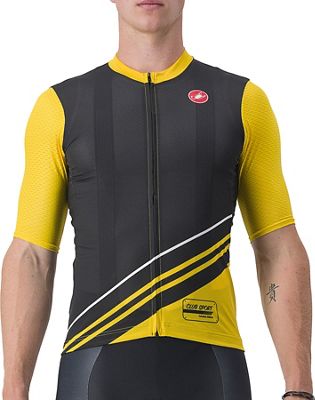 Castelli Club Sport Racing Competizione Jersey SS22 - Black-Yellow - M}, Black-Yellow