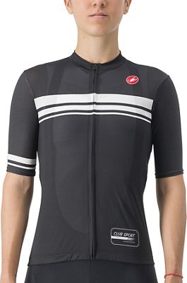 Castelli Women's Club Sport Competizione Jersey SS22 - Black - XL}, Black