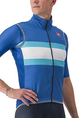 Castelli Velocissimo Pro Light Wind Vest SS22 - Blue-Sky-White - L}, Blue-Sky-White