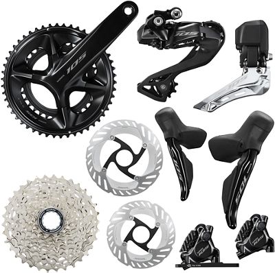 Shimano 105 R7100 Di2 Complete Disc Groupset - Grey - 50.34, Grey