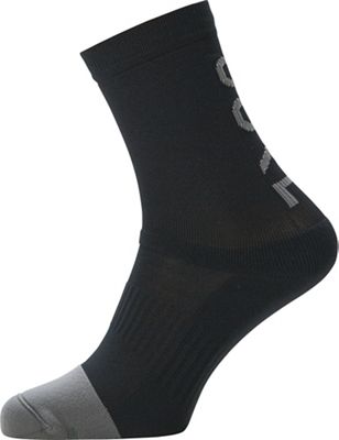 GOREWEAR M Mid Brand Socks SS23 - Black-Graphite Grey - L}, Black-Graphite Grey