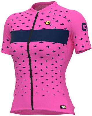 Alé Women's PRR Stars Short Sleeve Jersey - Pink-Blue - XL}, Pink-Blue