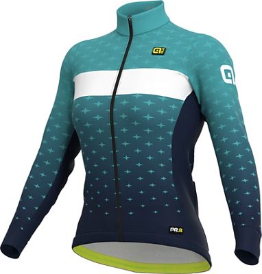 Alé Women's PRR Stars Long Sleeve Jersey - Aqua-Blue - M}, Aqua-Blue