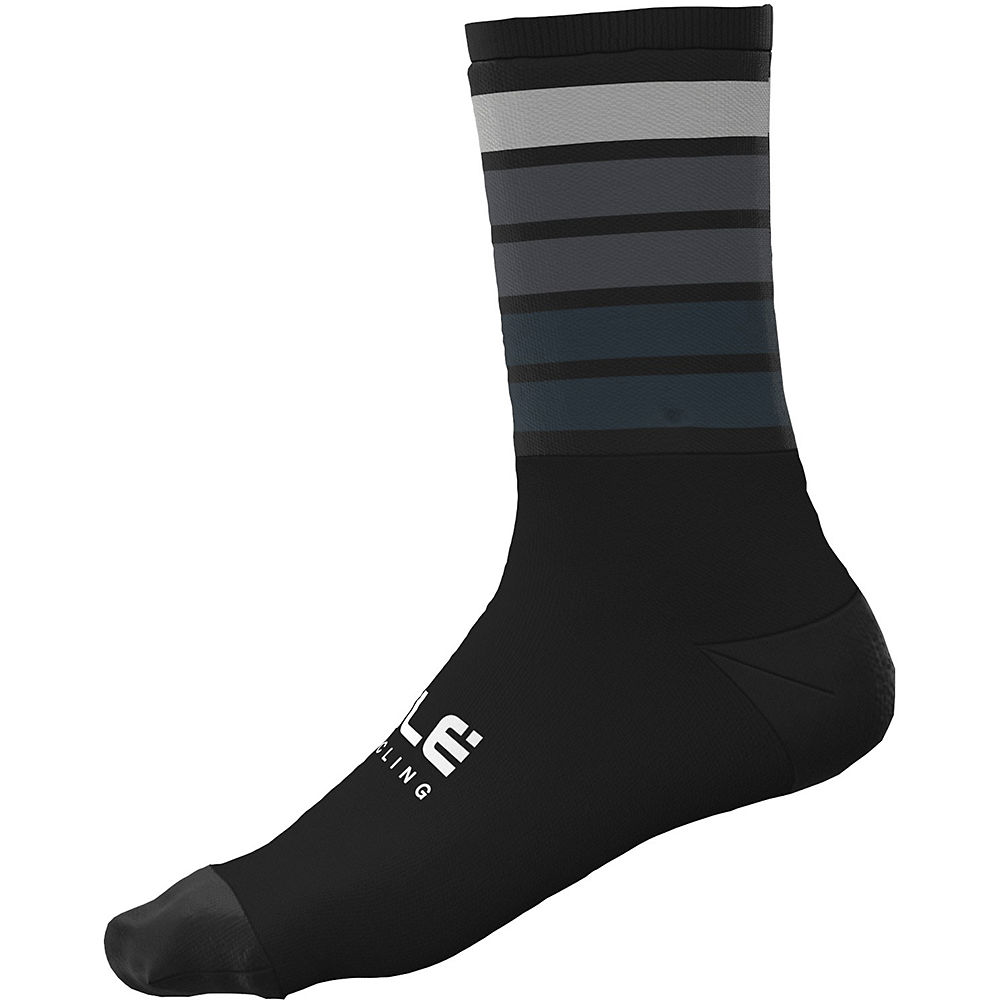 Alé Sombra Wool Cycling Socks - Black-Grey - S}, Black-Grey