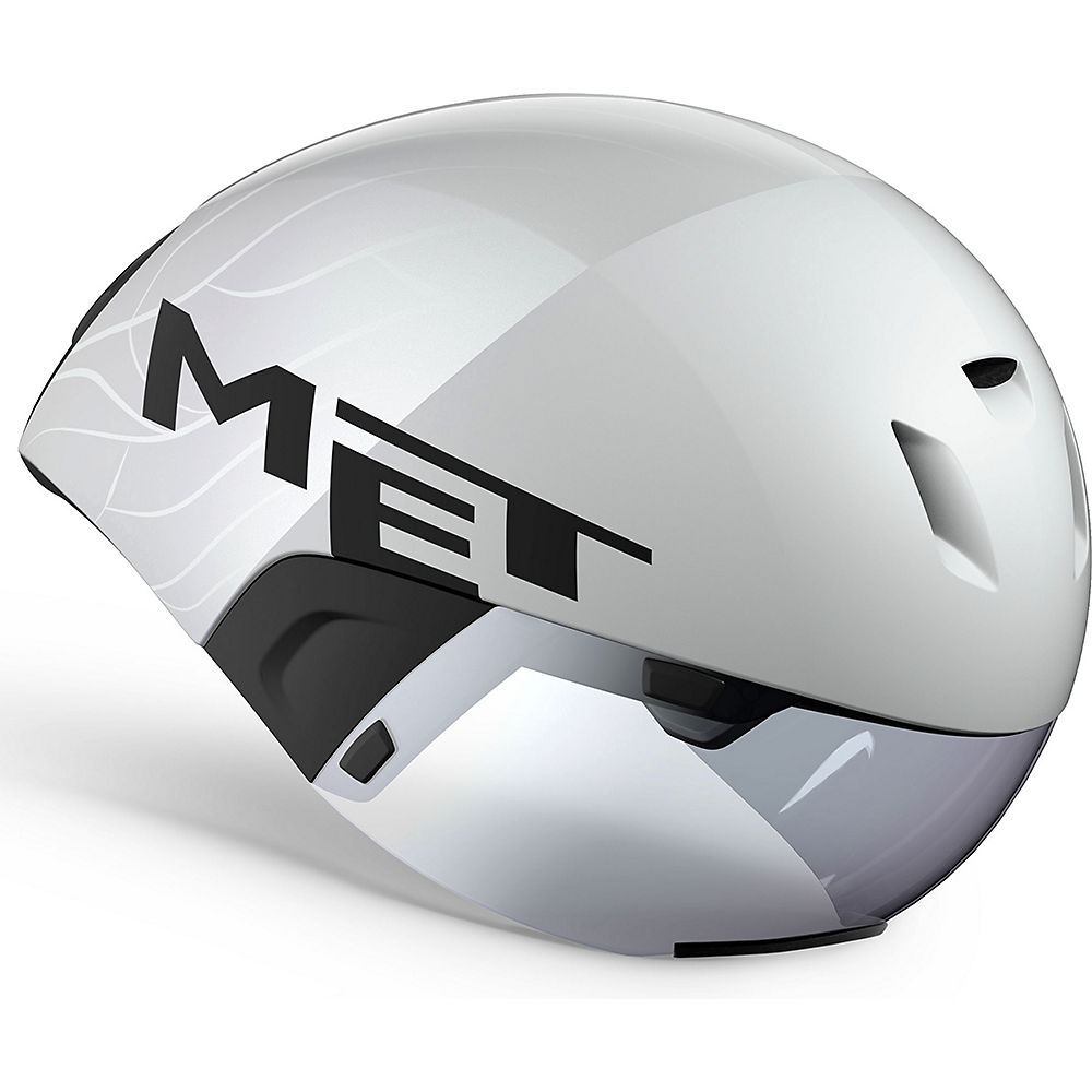 Image of MET Codatronca Helmet 2023 - White Silver-Matt Glossy - L}, White Silver-Matt Glossy