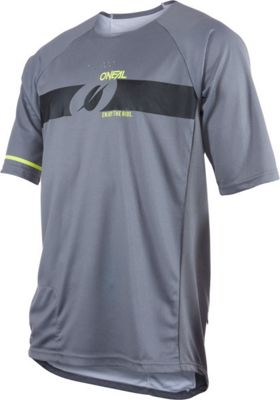 O'Neal Pin it Short Sleeve Jersey SS23 - Grey-Neon Yellow - S}, Grey-Neon Yellow