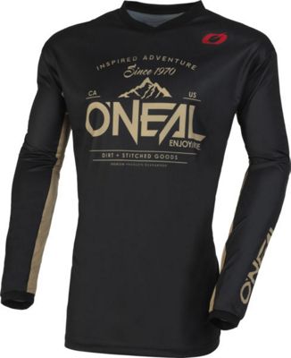 O'Neal Element Dirt Long Sleeve Jersey SS23 - Black-Sand - M}, Black-Sand