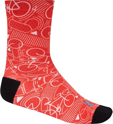 Ratio Sock 16cm (Bikeway) SS22 - Red - S/M}, Red