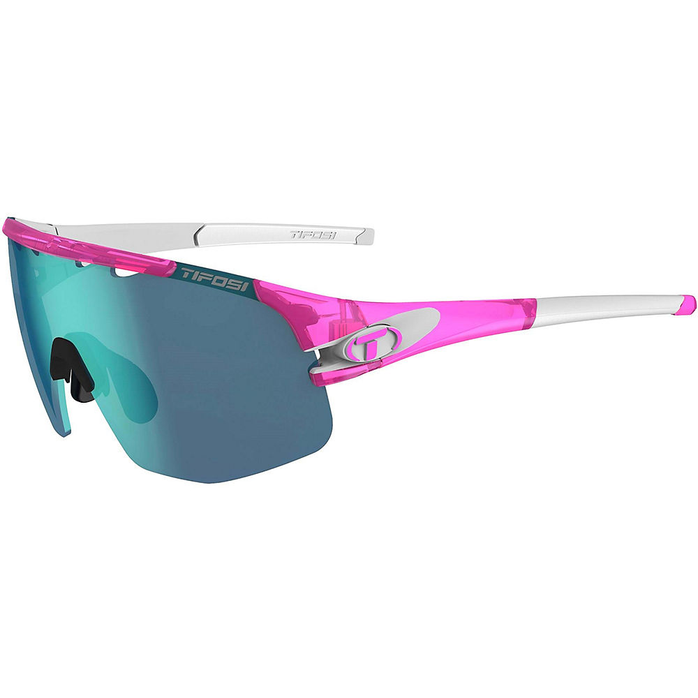 Tifosi Eyewear Sledge Lite Crystal Pink Sunglasses 2023 - Clarion Blue-AC Red-Clear, Clarion Blue-AC Red-Clear
