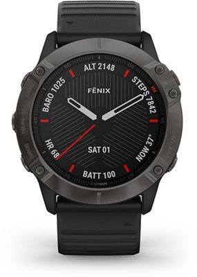 Garmin Fenix 6X Sapphire GPS Watch AW22 - Carbon Grey - Black, Carbon Grey - Black