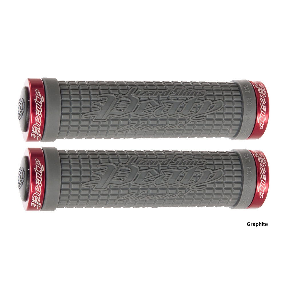 Poignées Lizard Skins Northshore Lock-On Bonus Pack Lizard Skins Logo Lock-On - Peaty - Graphite - 130mm, Graphite