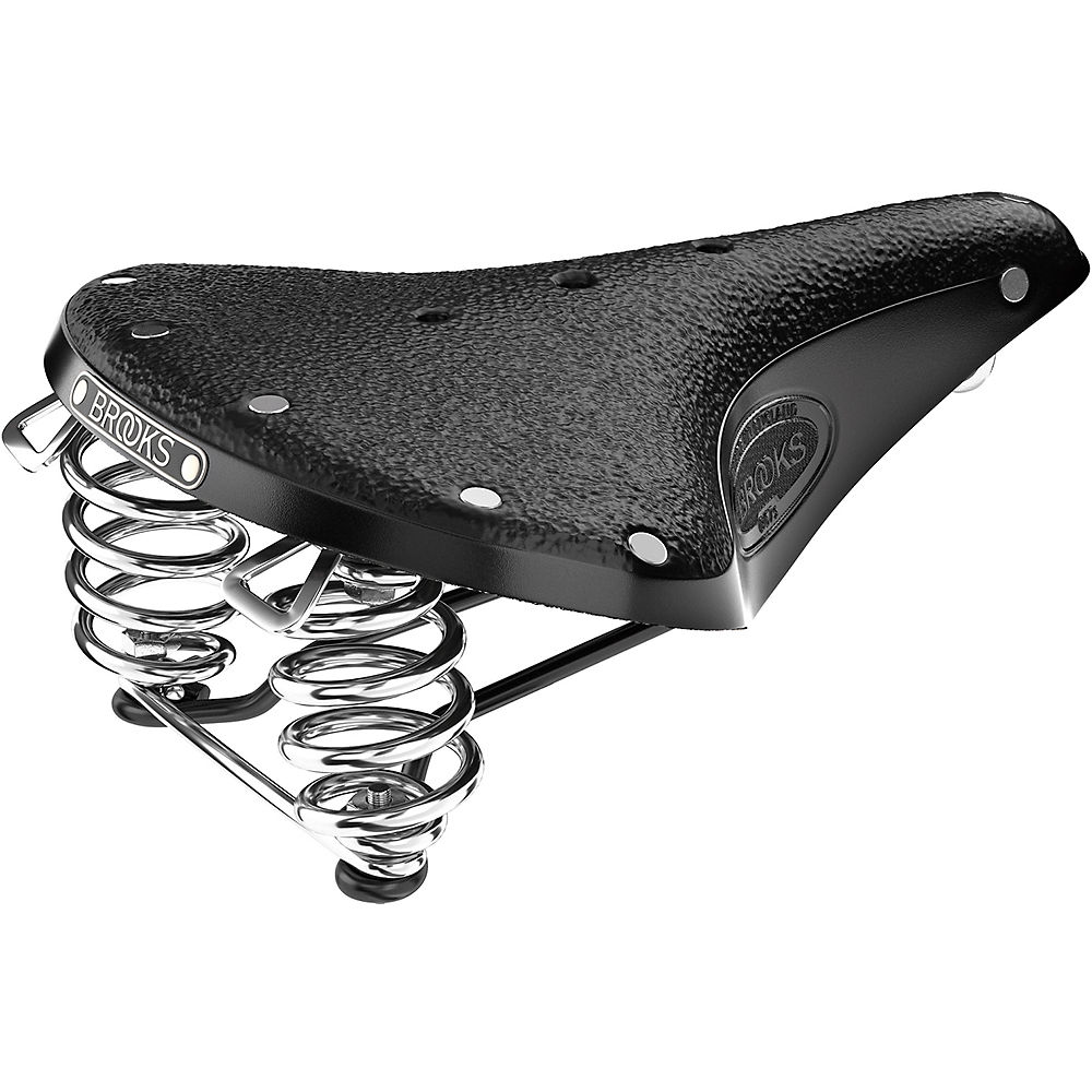 Brooks England B67-S Ladies Steel Bike Saddle - Black, Black