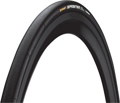 Continental Sprinter Tubular Road Bike Tyre - Black - 700c}, Black