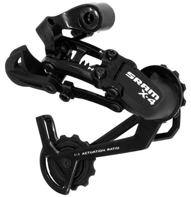 SRAM X4 7-8 Speed Rear Derailleur - Black - Long Cage, Black