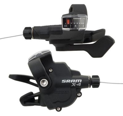 SRAM X4 8 Speed Trigger Shifter Set - Black - Pair, Black