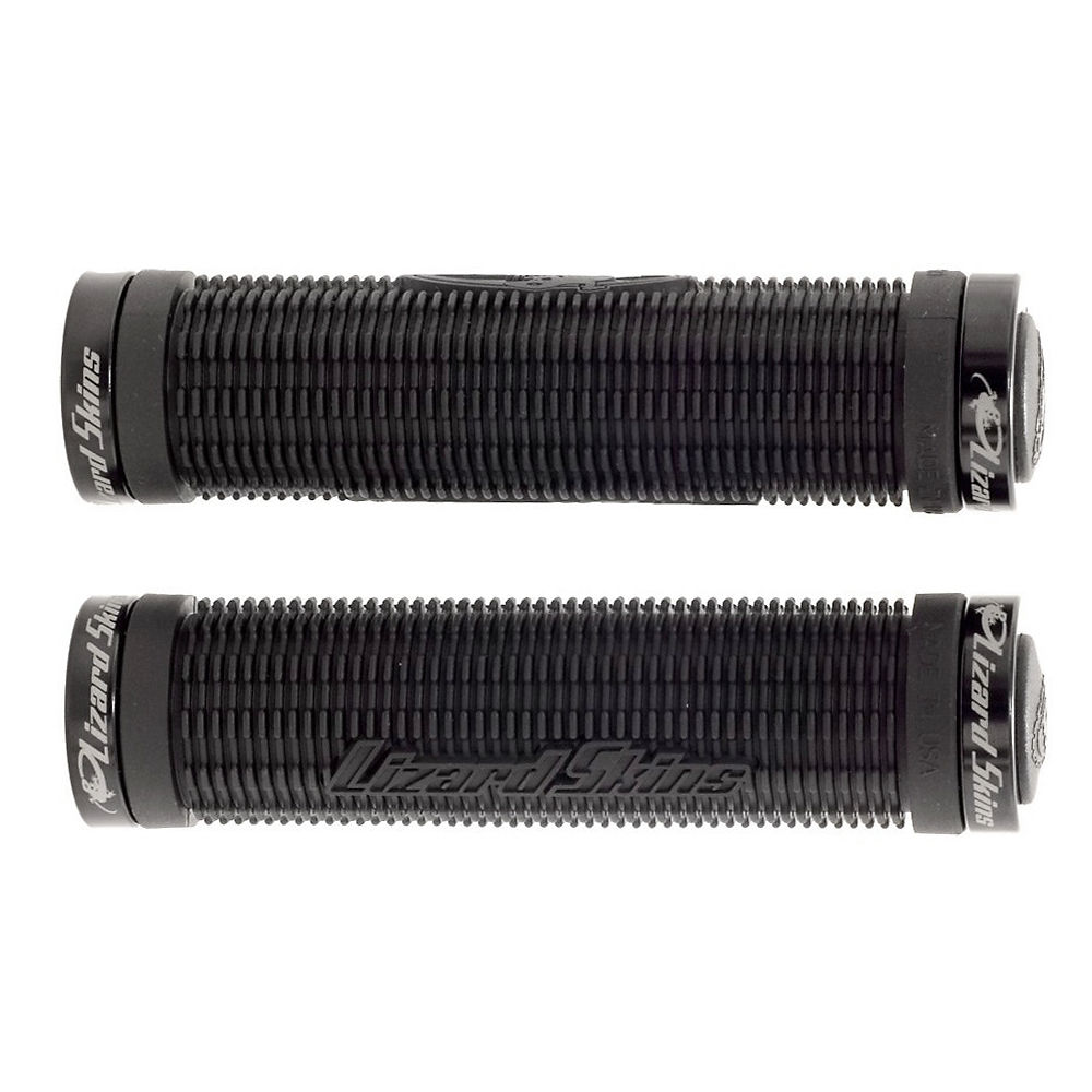 Poignées VTT Lizard Skins Bonus pack avec logo - Noir - 130mm, Noir