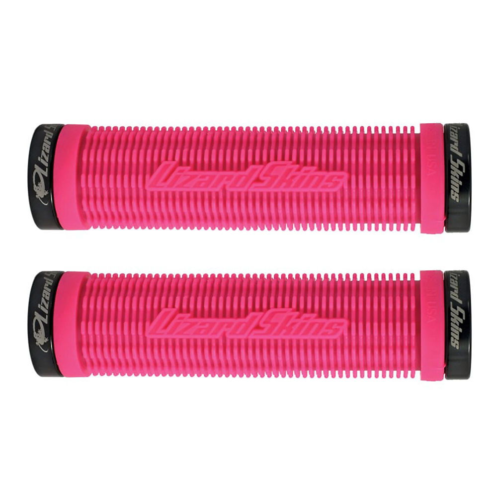Poignées VTT Lizard Skins Bonus pack avec logo - Rose - 130mm, Rose
