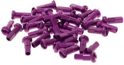 DT Swiss Anodized Alloy Nipples - 36 Pack - Purple - 2mm}, Purple