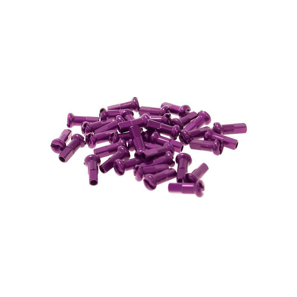 DT Swiss Anodized Alloy Nipples - 36 Pack - Purple - 2mm}, Purple