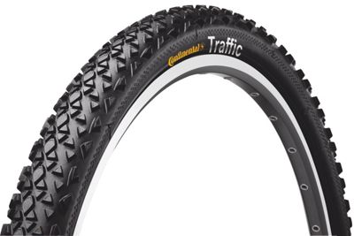 Continental Traffic II Mountain Bike Tyre - Black - Wire Bead, Black