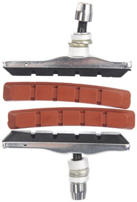 Clarks XTR Threaded V-Brake Pads (70mm) - Black - Pair - inc. Free Pair Red Pads, Black