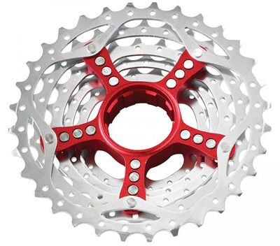 Cassette VTT 9 vitesses Sram PG990 - Redwin Red - 11-34t, Redwin Red