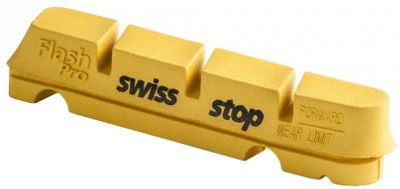 SwissStop Flash Pro Road Bike Brake Pad Set - Yellow King - 2x Pairs - Carbon Rim, Yellow King