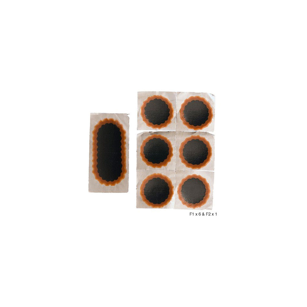 Rustines de réparation de crevaison Rema Tip Top - Noir - F1 x 6 & F2 x 1, Noir