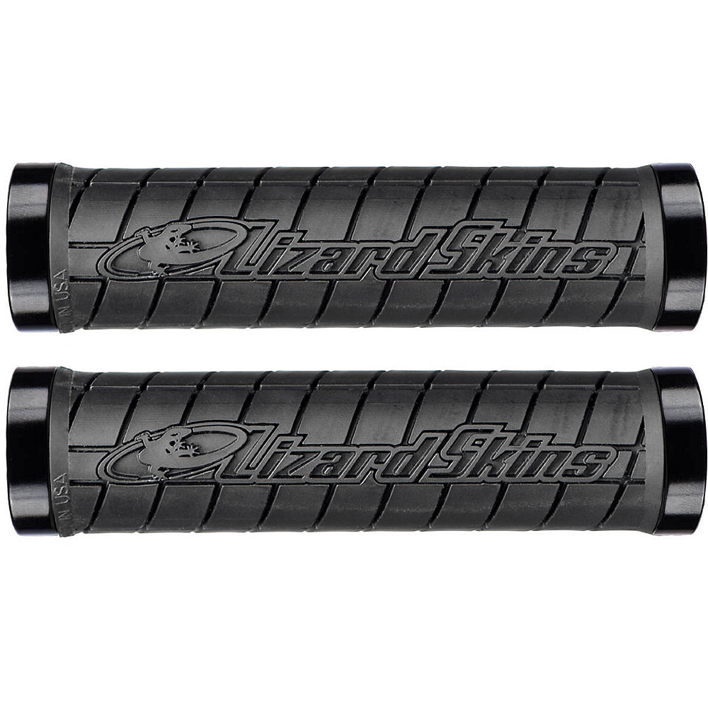 Poignées VTT Lizard Skins Logo Lock-On Bonus Pack - Noir - 130mm, Noir