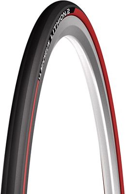 Michelin Lithion 2 Road Bike Tyre - Black - Red - Folding Bead, Black - Red