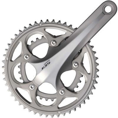 Guarnitura 105 5750 Compact - 10 Velocità - Shimano - argentato - 110mm, argentato