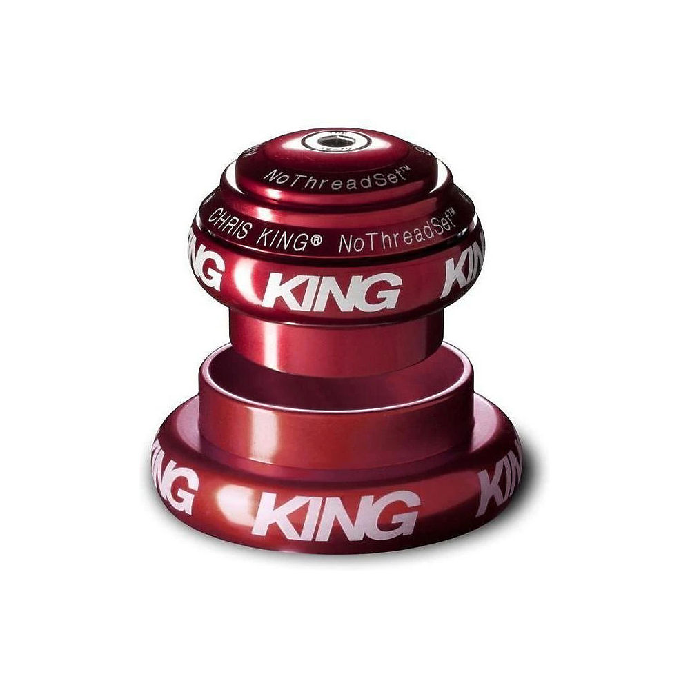 Jeu de direction VTT/Route conique Chris King NoThreadset - Sotte Voce - Red - Bold Logo - 1.1/8 - 1.5 Tapered, Red - Bold Logo