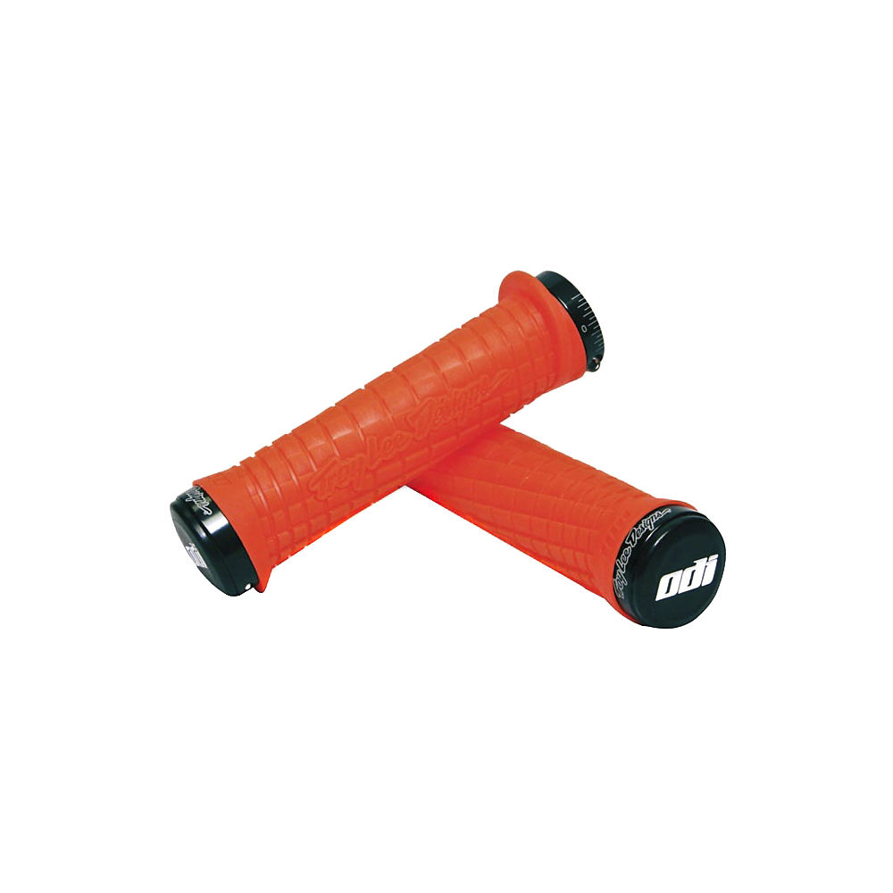 Poignée ODI Troy Lee Lock-On Bonus Pack - Orange - 130mm, Orange