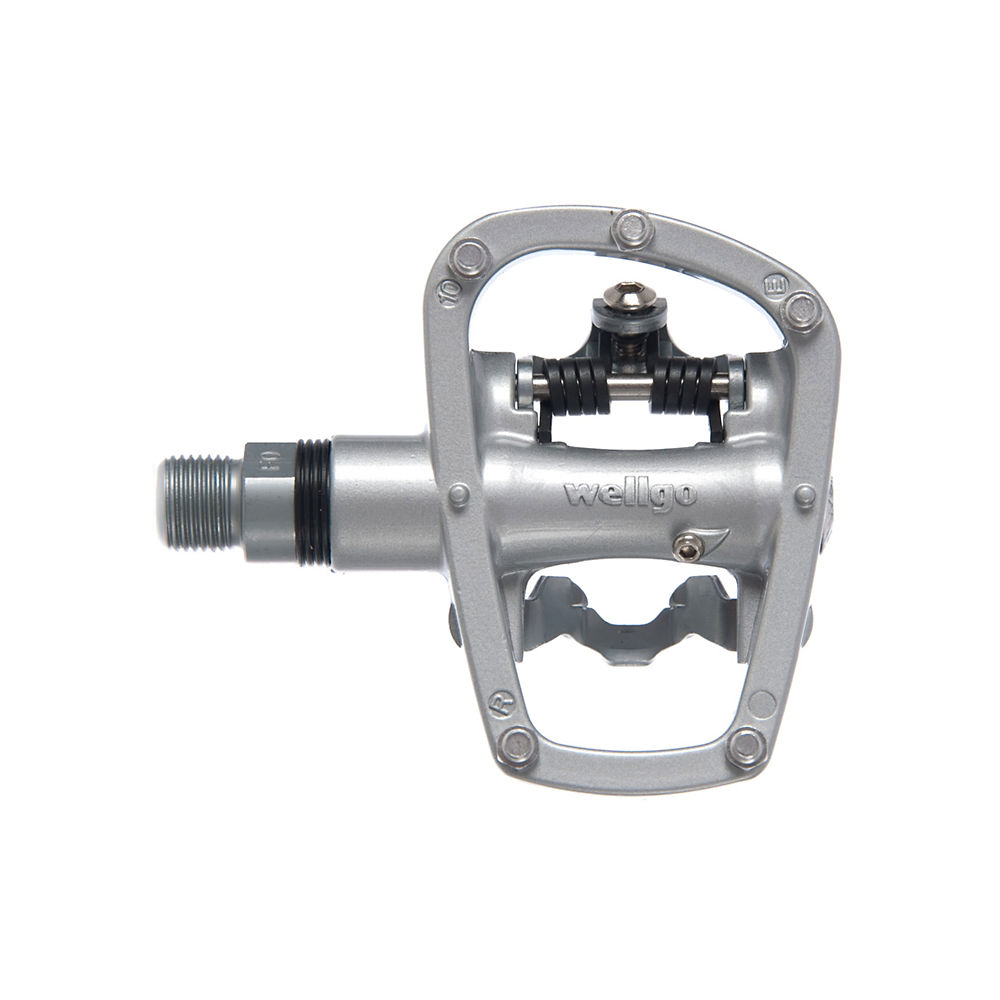 Pédales Automatiques Route Wellgo R120B Roulements étanches - Argent, Argent