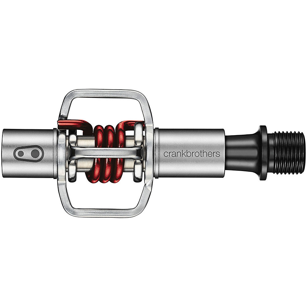 Image of crankbrothers Eggbeater 1 Mountain Bike Pedals - Silver - Red, Silver - Red