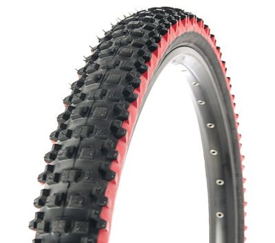 Panaracer Fire XC ASB Mountain Bike Tyre - Black - Red - Wire Bead, Black - Red