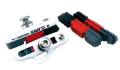 Clarks Road Brake Shoe and Pad Set (55mm) - White - Pair, White