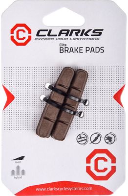 Clarks Replacement Cartridge Carbon Pads (52mm) - Brown - Pair}, Brown