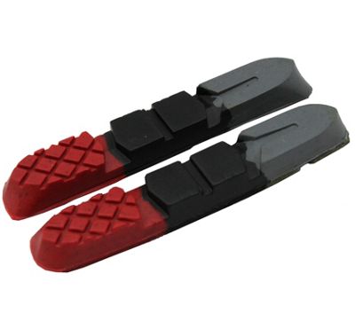 Clarks Replacement Cartridge V-Brake Pads - Red - Black - Grey - Pair}, Red - Black - Grey