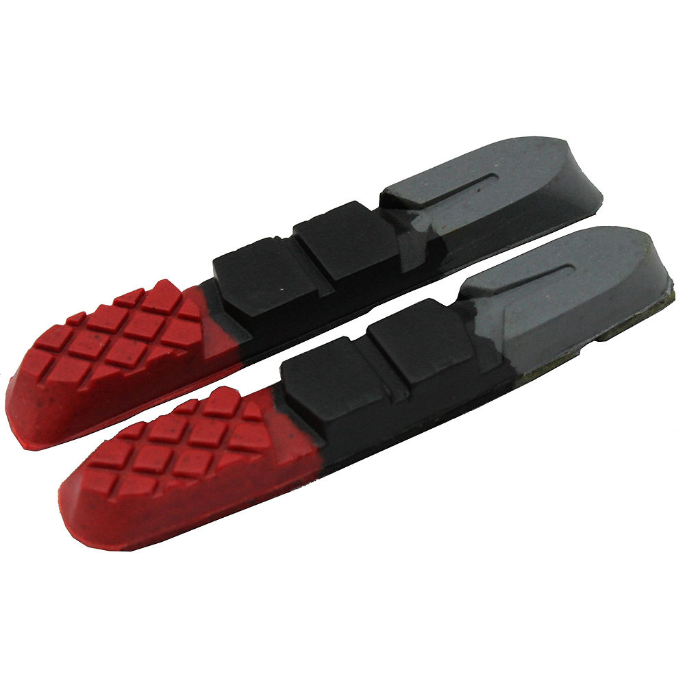 Clarks Replacement Cartridge V-Brake Pads - Red - Black - Grey - Pair}, Red - Black - Grey