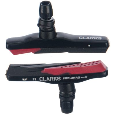 Clarks Aluminium Dual Contour Brake Pads (72mm) - Red - Pair}, Red