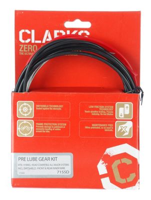 Clarks Elite Pre-Lube Universal Gear Cable Kit - Black, Black