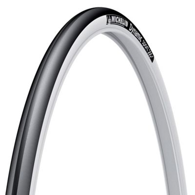 Michelin Dynamic Sport Road Bike Tyre - Black - White - Wire Bead, Black - White