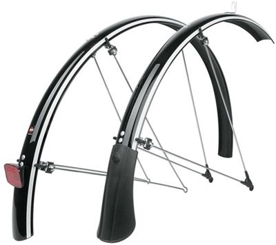 SKS Bluemel Reflective Fixed Mudguard Set - Black - 28 / 45mm, Black
