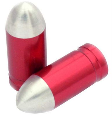 Brand-X Bullet Valve Caps - Red, Red