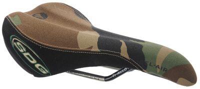 SDG Bel Air Titanium Alloy Bike Saddle - Army Camo - Black - 140mm Wide, Army Camo - Black