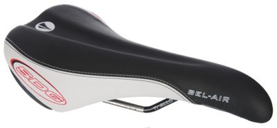 SDG Bel Air Titanium Alloy Bike Saddle - Black - White - 140mm Wide, Black - White