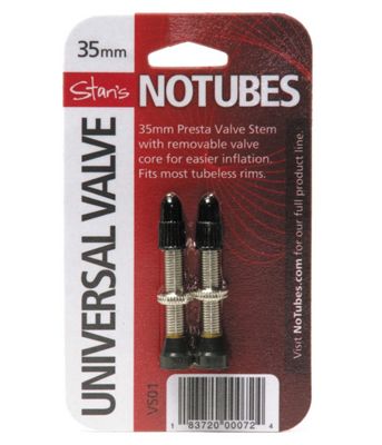 Stans No Tubes Universal 35mm Valve Stem Pair MTB